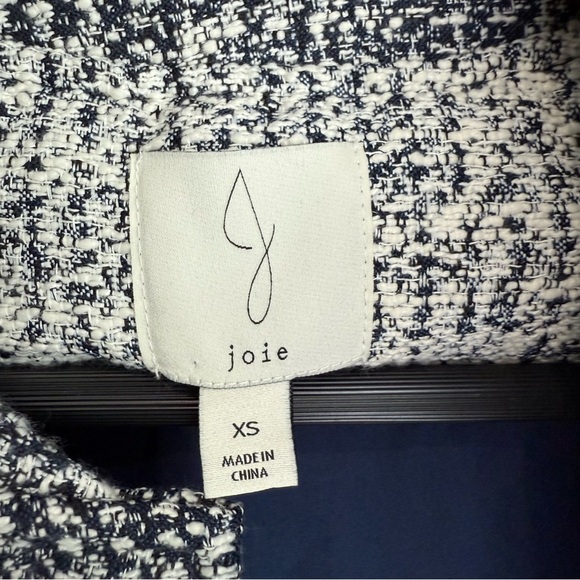 Joie Women's Tweed Bomber Jacket - Black and Gray - Picture 6 of 13